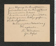 Nachlass Franz Steindachner, Briefkarte von Robert Wiedersheim an Franz Steindachner (03.12.1902), Inv.Nr. 593.04, Seite 2